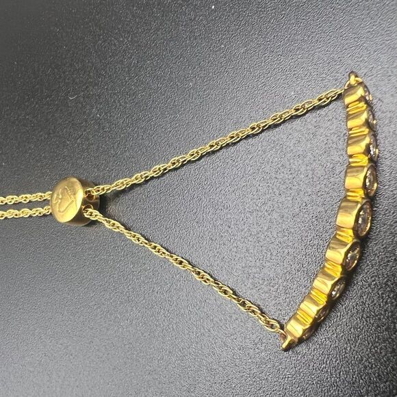 KATE Spade Bezel Set Crystal Bracelet Adjustable Like New - Picture 3 of 9